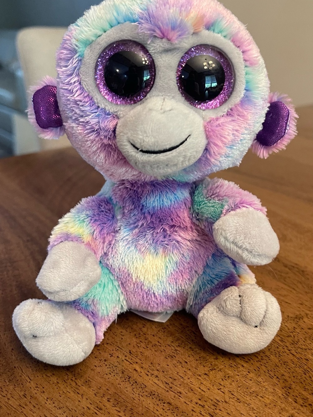 Beanie boos Tysilk Zuri the tie dye rainbow monkey